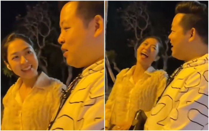 Hà Thanh Xuân cười khoái chí khi nghe Quang Lê nói về việc 'con của 2 đứa mình'