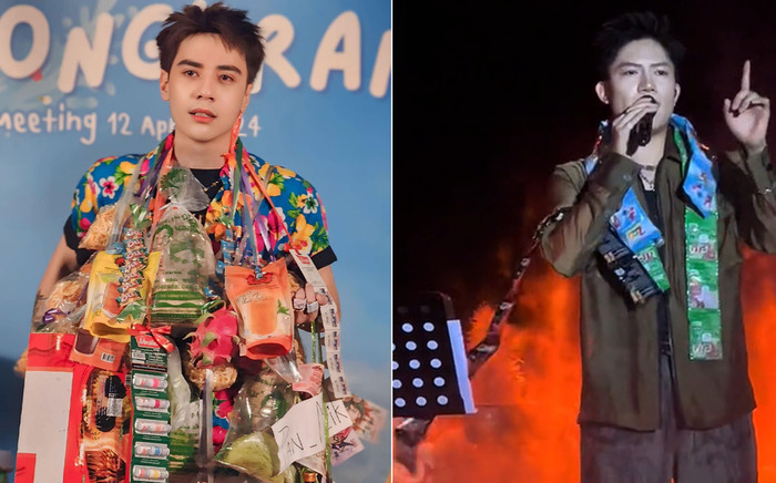 Sau Quang Hùng MasterD, thêm một nam ca sĩ Việt được khán giả tặng nhu yếu phẩm khi đi diễn Ảnh 2
