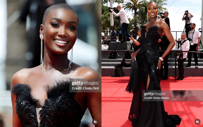 Mỹ nhân đầu trọc - Miss Grand Pháp 2024 tỏa sáng như 'ngọc trai đen' tại Cannes Ảnh 2