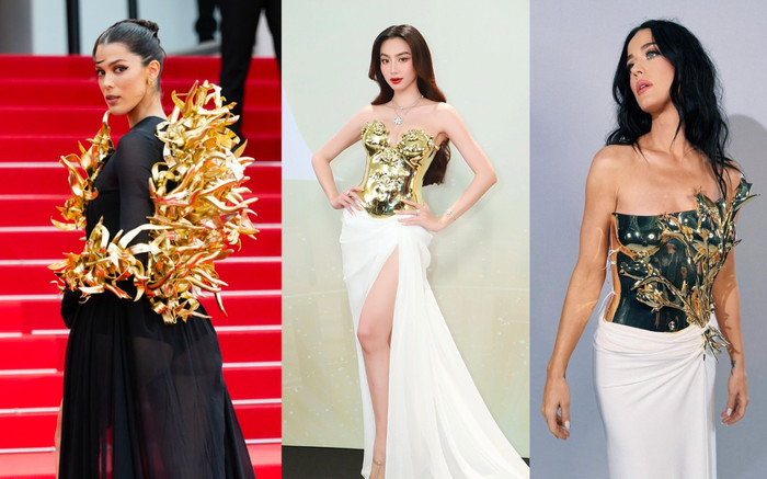 Thùy Tiên và nhiều ngôi sao quốc tế chuộng váy mạ vàng Ảnh 2