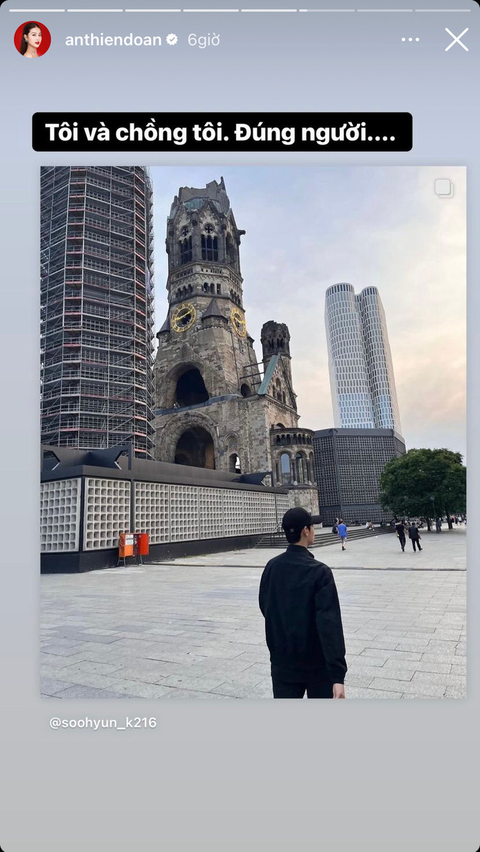 Hoa hậu Thiên Ân vui vẻ gọi nam diễn viên Kim Soo Hyun là chồng. Ảnh: Chụp màn hình