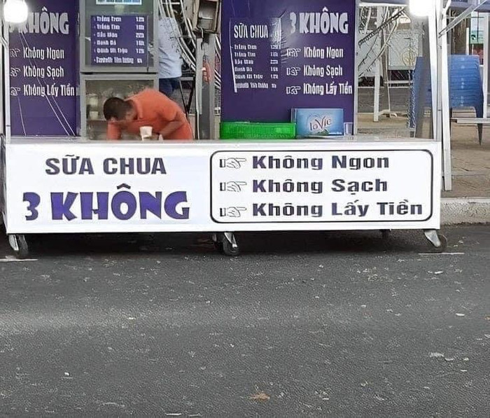 Hình ảnh về quầy sữa chua với những tiêu chí khiến nhiều người phải rôm rả bàn luận