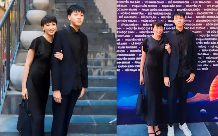 Mẹ vợ Đoàn Văn Hậu sáng bừng vóc dáng khi dự tiệc cùng con trai Ảnh 2