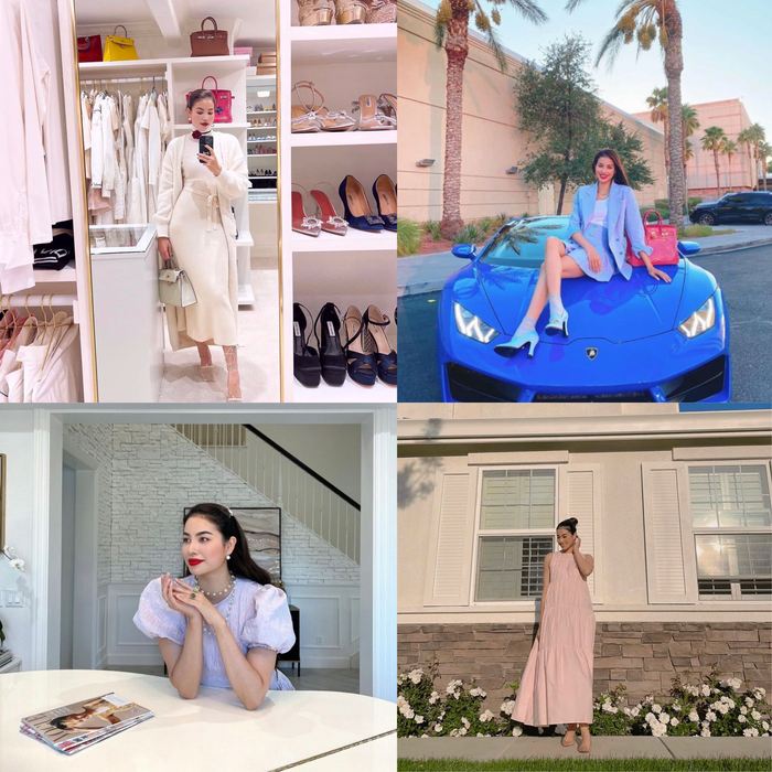 Phạm Hương sống xa hoa tại Mỹ, nhà phủ đầy hàng hiệu.