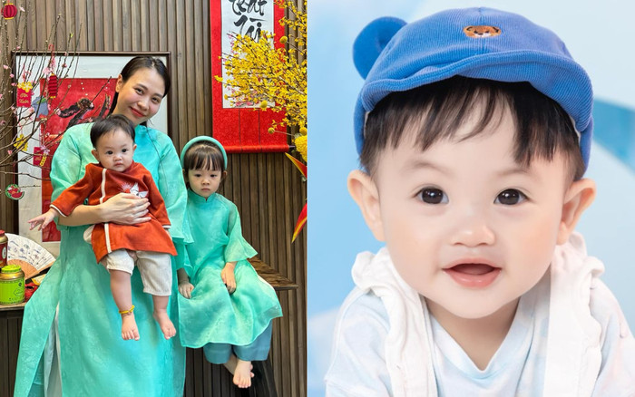 Đàm Thu Trang tung ảnh cận mặt con trai út, nhóc tỳ được khen ngợi Ảnh 2