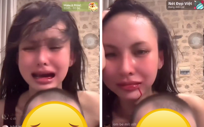 Vợ Decao ôm con khóc và chảy máu miệng trên livestream Ảnh 2