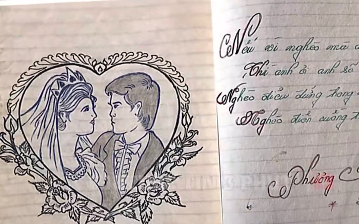 Thắc mắc ngày xưa bố tán mẹ kiểu gì, cô gái mở sổ lưu bút ra xem thì biết ngay câu trả lời Ảnh 2