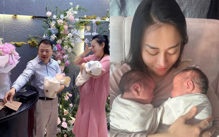 Phương Oanh ôm ấp cặp song sinh, hạnh phúc nói về việc 'lên chức' Ảnh 2