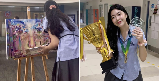 Không chỉ có thành tích học tập tốt, Lọ Lem nhiều lần đạt giải thưởng về hội hoạ.