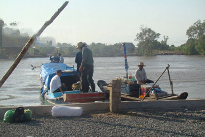 Bến phà năm xưa ông Hiệp làm mướn.