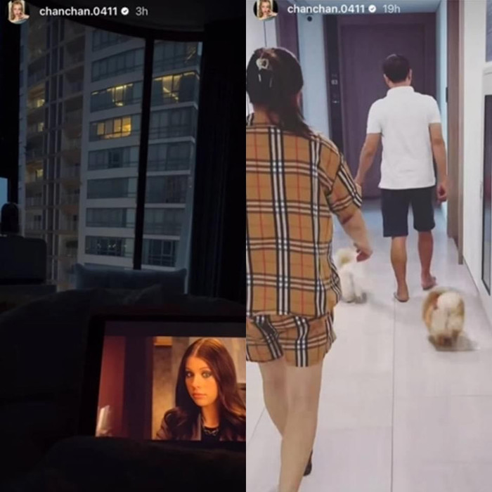 Có thể thấy cô nàng hiện đang ở một căn hộ cao cấp