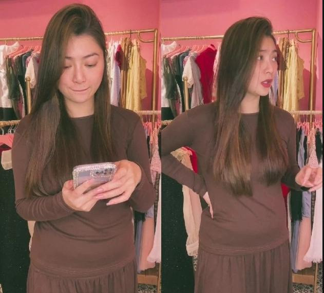 Thanh Trúc trong 1 phiên livestream bán hàng 