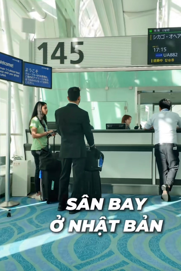 Tình huống được diễn ra tại sân bay Nhật Bản.