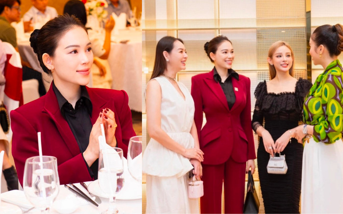 Linh Rin sáng bừng khí chất 'phu nhân hào môn' Ảnh 2