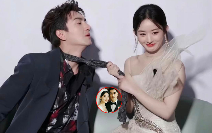 Bức ảnh cưới bị rò rỉ của Triệu Lệ Dĩnh và Lâm Canh Tân, nụ cười hạnh phúc khiến fan tan chảy Ảnh 2