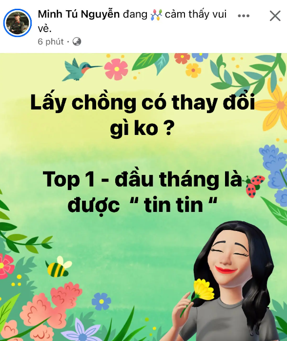 Bài đăng của Minh Tú khiến cư dân mạng thích thú.
