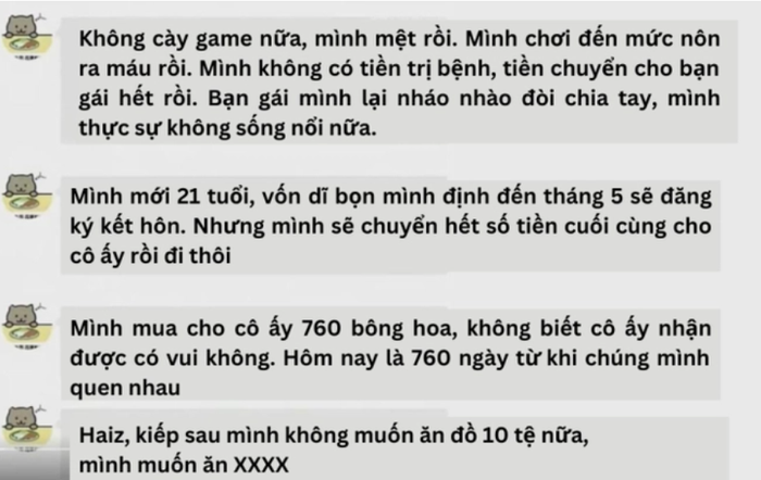 Chàng trai 21 tuổi nhảy cầu vì tình: Chuyển cho bạn gái 1,8 tỷ trong 2 năm, 'thắt lòng' lời nhắn cuối Ảnh 6