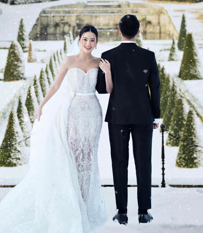 Midu chụp ảnh cưới tại khung cảnh trời tuyết lãng mạn ở Pháp.