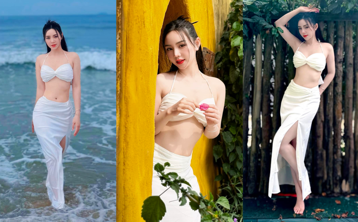 Quỳnh Kool 'xả kho' loạt ảnh 'nửa kín nửa hở', khoe khéo sắc vóc tựa hoa hậu.