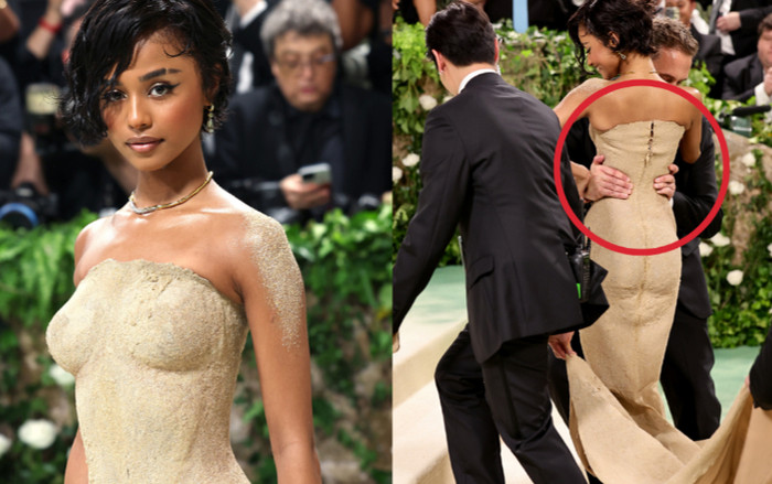 Sao nữ diện váy 'chật' không thể đi, nhờ người 'bế' lên thảm đỏ Met Gala 2024 Ảnh 2