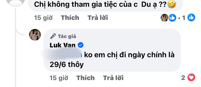 Luk Vân vắng mặt trong đám cưới của Midu tại Đà Lạt ngày 7/5.
