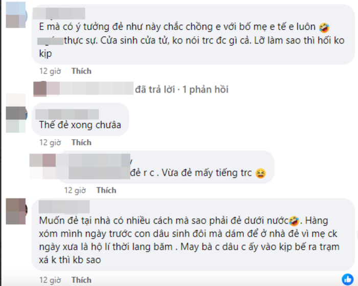 Phần lớn mọi người đều thừa nhận rằng người mẹ này thực sự may mắn khi mọi thứ diễn ra suôn sẻ, nhưng cũng nhấn mạnh rằng sự có mặt của đội ngũ y tế chuyên nghiệp là điều không thể thiếu trong bất kỳ ca chuyển dạ nào.