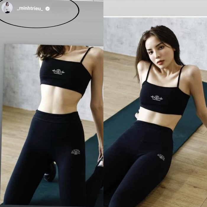 Minh Triệu đăng tải hình ảnh của Kỳ Duyên lên trang cá nhân nhưng giấu mặt. 