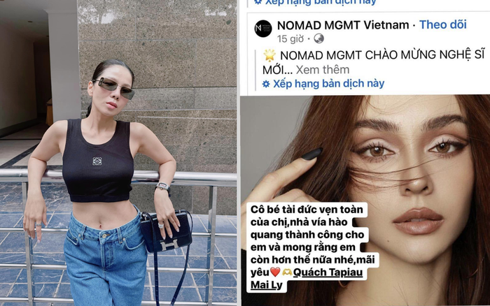 Lệ Quyên hy vọng Mlee gặt hái nhiều thành công khi gia nhập công ty quản lý mới. Ảnh: FBNV