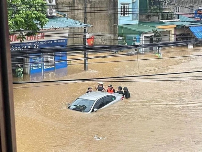 Mưa lớn ở Hà Giang những ngày qua khiến nhiều nơi bị ngập nghiêm trọng