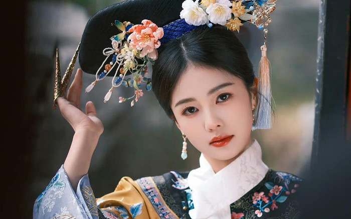 Bạch Lộc khoe sắc trong tạo hình phi tần nhà Thanh, nhan sắc liệu có sánh ngang Lưu Thi Thi? Ảnh 2