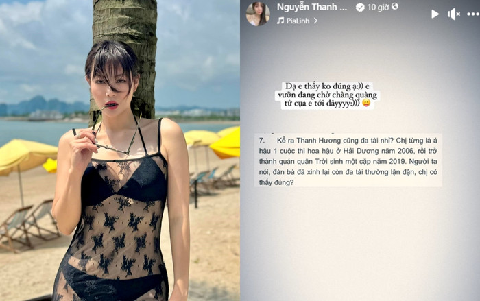 Mới đây, Thanh Hương gây chú ý khi có phát ngôn phản bác về câu nói 'gái xinh, đai tài thường lận đận'. Nữ diễn viên lấy ví dụ là chính mình, cô tự cảm nhận bản thân không hề lận đận mà thậm chí còn có cuộc sống rất hạnh phúc và vui vẻ. Ngoài ra, Thanh Hương còn hài hước cho biết vẫn đang chờ chàng hoàng tử đến với đời mình. Điều này làm khán giả nghi vấn việc cô nàng có thể sẽ tiến thêm bước nữa.