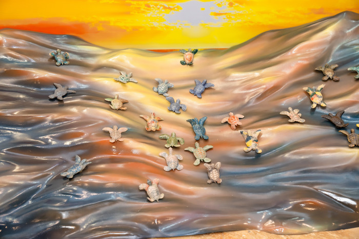 Độc đáo 1001 rùa biển bằng gốm được nặn hoàn toàn bằng tay Ảnh 12