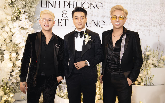 Tại đám cưới của TiTi diễn ra vào cuối tháng 4, Hồ Gia Hùng và Lý Tuấn Kiệt đã có mặt để chung vui với nam ca sĩ. Ảnh: FBNV