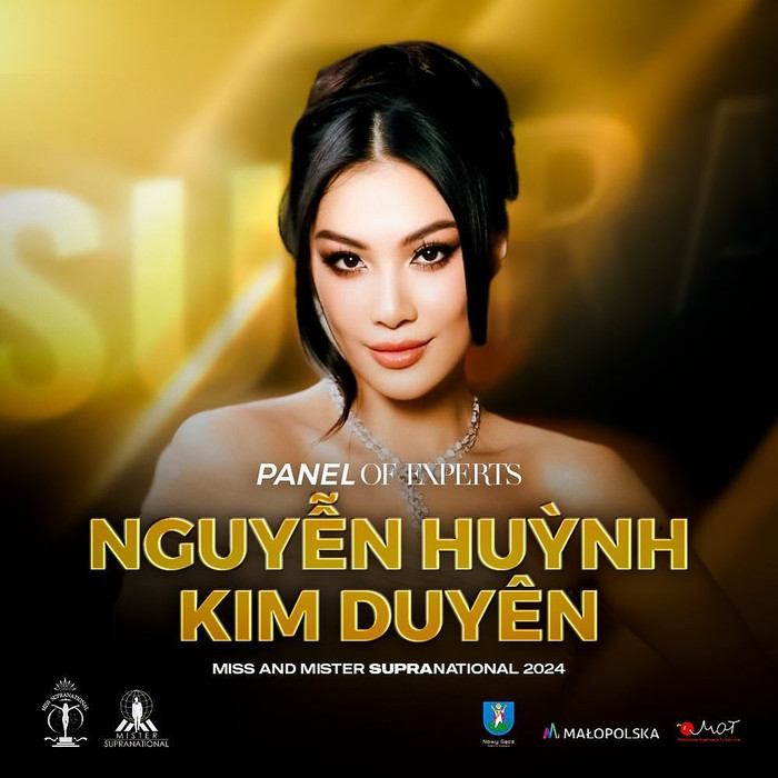 Á hậu Kim Duyên sẽ chấm thi Lydie Vũ tại Miss Supranational 2024. 