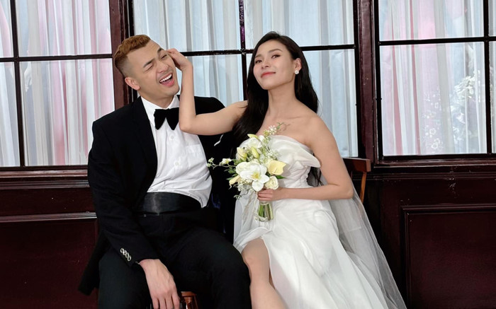 Hé lộ thêm bộ ảnh cưới của Thuý Diễm, 'ông xã' không phải Lương Thế Thành Ảnh 2