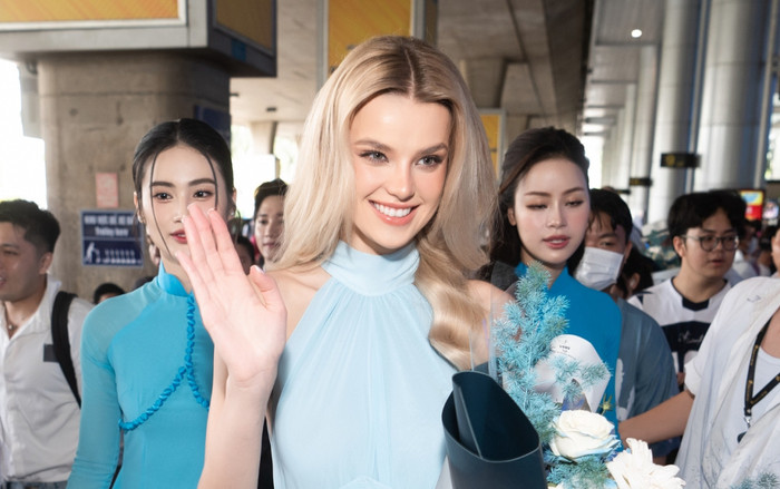 Búp bê sống' Miss World 2024 muốn ăn phở khi vừa đáp cánh đến Việt Nam Ảnh 2