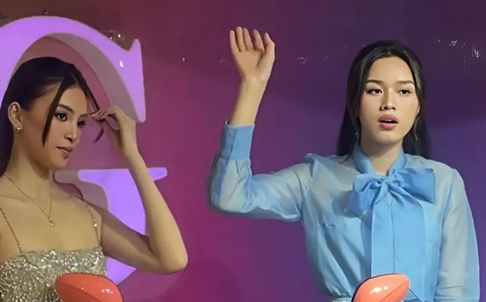 Hoa hậu Đỗ Thị Hà và Tiểu Vy có thái độ 'sượng trân' khi chung khung ảnh Ảnh 2