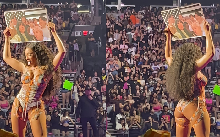 Nữ rapper khoe ảnh chụp cùng BTS trên sân khấu, hàng ngàn khán giả vỡ òa Ảnh 2