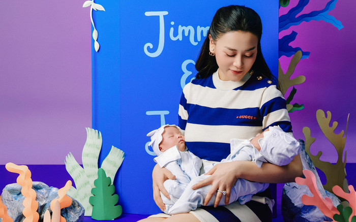 Phương Oanh khoe ảnh bồng bế hai con, vợ Công Lý để lại câu nói gây chú ý Ảnh 2