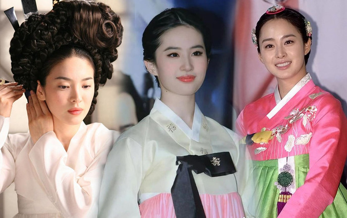 Diện hanbok, Lưu Diệc Phi có thể sánh với biểu tượng nhan sắc Hàn là Kim Tae Hee - Song Hye Kyo? Ảnh 2