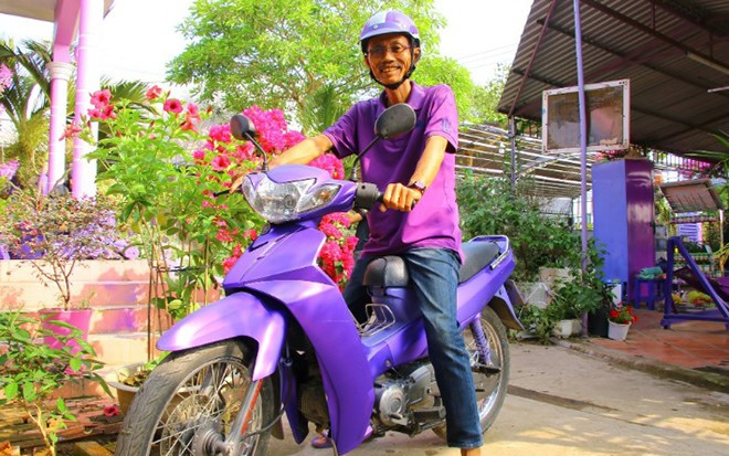 Người đàn ông Đồng Tháp biến mọi thứ thành màu tím mặc lời chê bai của thiên hạ và cái kết Ảnh 2