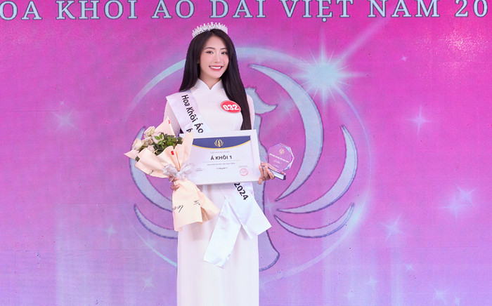 Nữ sinh người Tày gây ấn tượng tại Hoa khôi Áo dài Việt Nam 2024 Ảnh 2