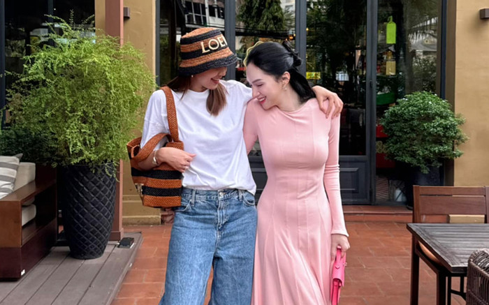 Hoa hậu Hương Giang đọ sắc cùng một siêu mẫu, dùng chiêu này để 'lấn át' vóc dáng Ảnh 2