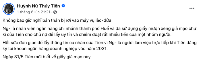 Chia sẻ của Tiên Tiên. 