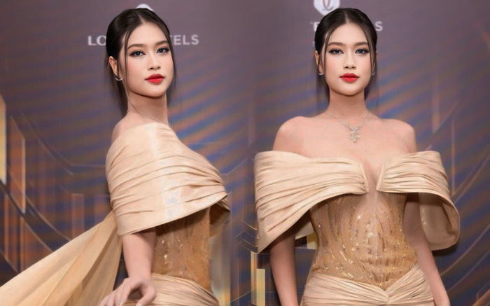 Hoa hậu Thiên Ân sáng bừng tại sự kiện, cộng đồng mạng phải 'quay xe' Ảnh 2