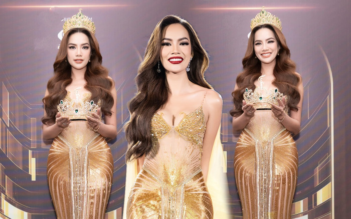 Lê Hoàng Phương diện lại váy bán kết Miss Grand, thần thái sáng rực như 'nàng thiên nga' Ảnh 2