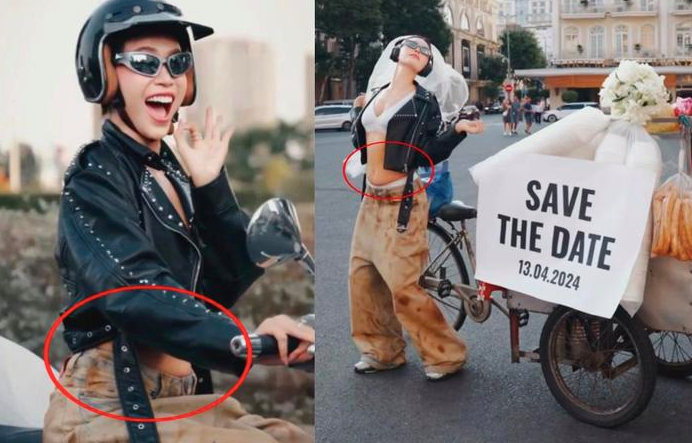 Trước đó, vòng 2 lùm lùm của Minh Tú khiến dân tình đặt nghi vấn cô có 'tin vui'. 