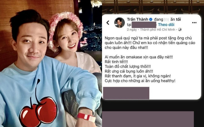 Trấn Thành tiếp tục dính ồn ào vì muốn 'riêng tư', nhà hàng yêu cầu khách xoá ảnh? Ảnh 2