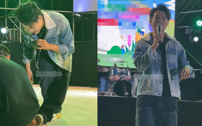 Nam ca sĩ dẫm phải đinh trong lúc biểu diễn, nén cơn đau trấn an khán giả Ảnh 2