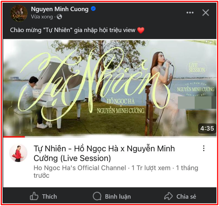 Nhạc sĩ Nguyễn Minh Cường báo 'tin vui' liên quan đến Hồ Ngọc Hà Ảnh 1